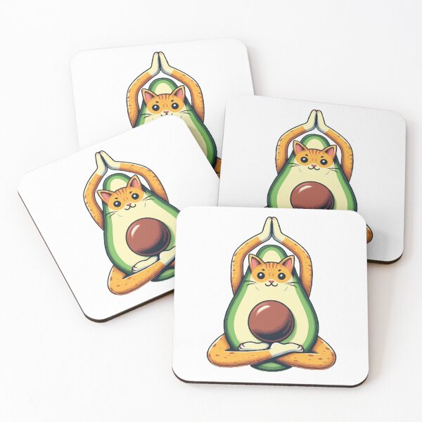 Item preview, Avocado Yoga Cat designed and sold by Designowner.