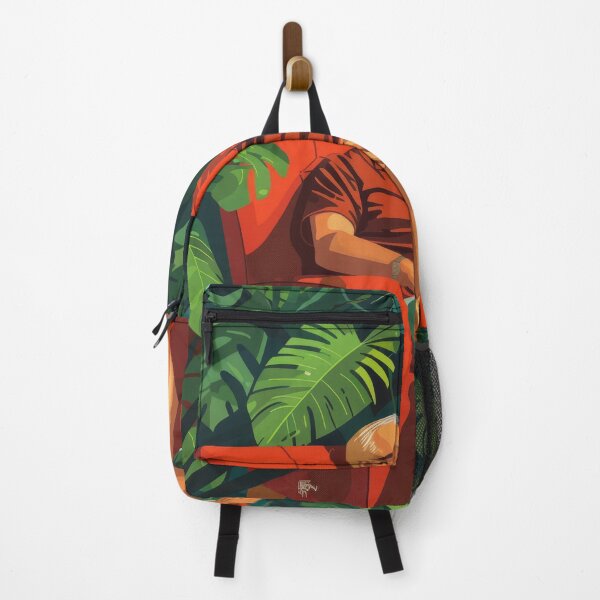Item preview, The Old Man Relaxing in Tropical Paradise Art Print designed and sold by Retrocranio.