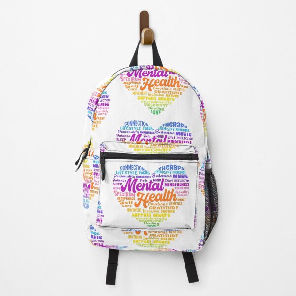 Item preview, Mental Health Awareness Word Cloud - Rainbow Heart designed and sold by jitterfly.