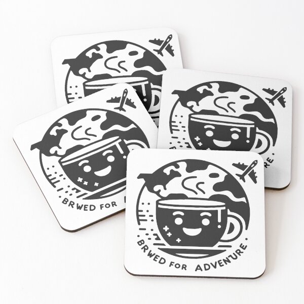Item preview, Brewed for Adventure - Coffee Cup and World Map designed and sold by ObjCrea123.