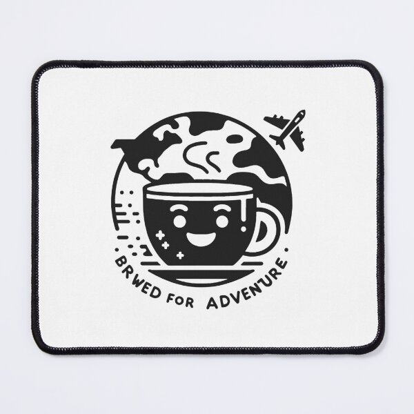 Item preview, Brewed for Adventure - Coffee Cup and World Map designed and sold by ObjCrea123.