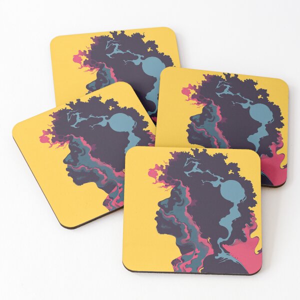 Item preview, Psychedelic Afro Silhouette Art Print designed and sold by Retrocranio.