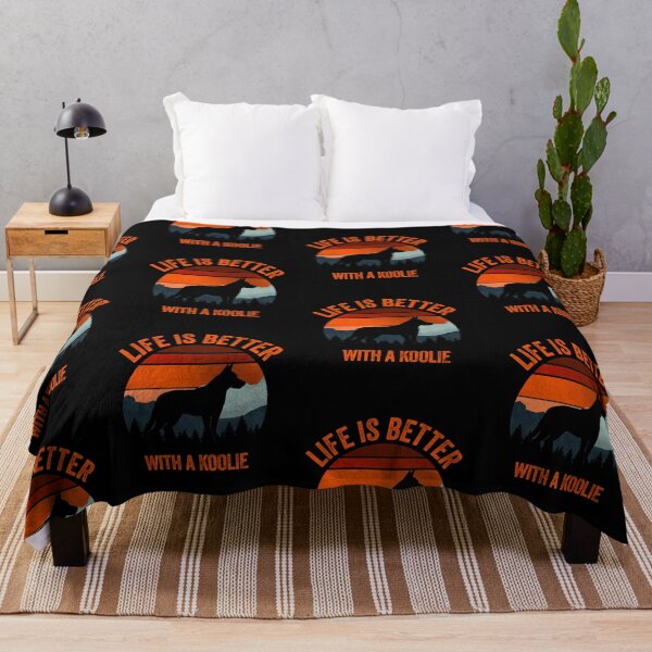 Item preview, Life Is Better With A Koolie Vintage Sunset Dog Gift  designed and sold by Guarddogdrive.