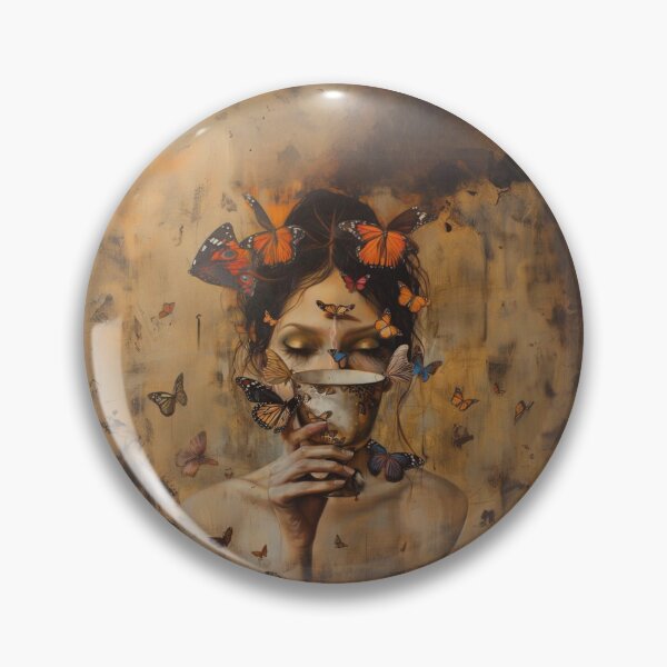 Item preview, Butterfly Woman And Coffee Art designed and sold by Obsidian Ink by Wilshire.