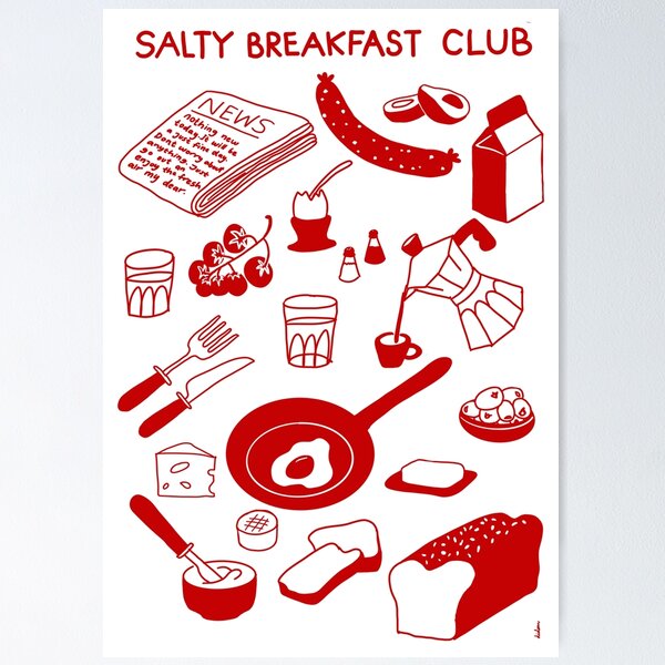 Item preview, Salty Breakfast Club - white designed and sold by DidemOdemis.