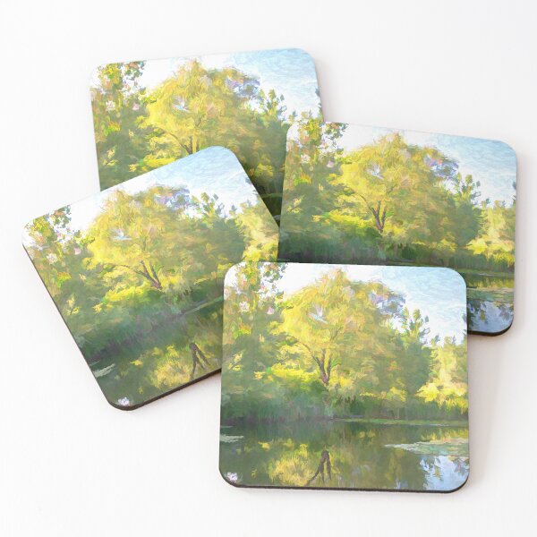 Item preview, Tree Reflecting in a Pond Painting designed and sold by jrtwynam.
