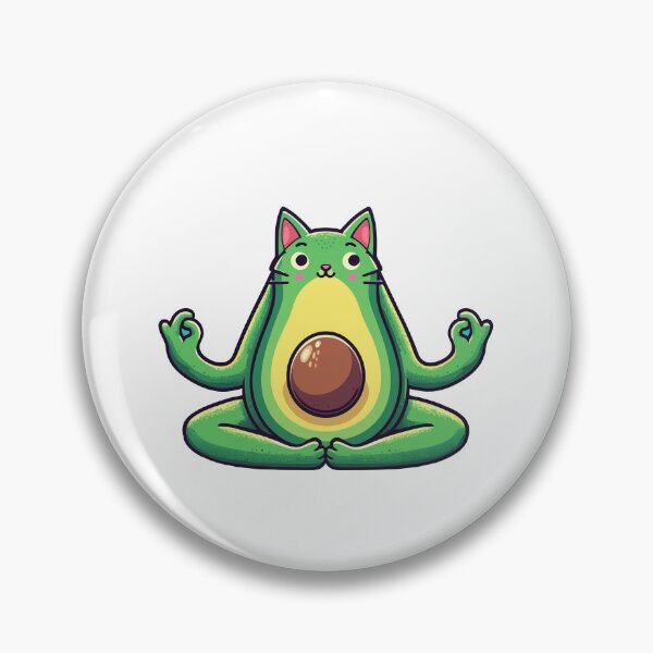 Item preview, Avocado Yoga Cat designed and sold by Designowner.