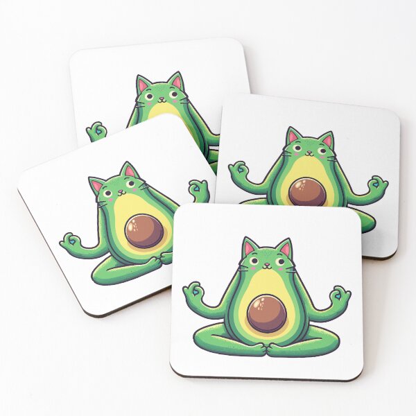 Item preview, Avocado Yoga Cat designed and sold by Designowner.