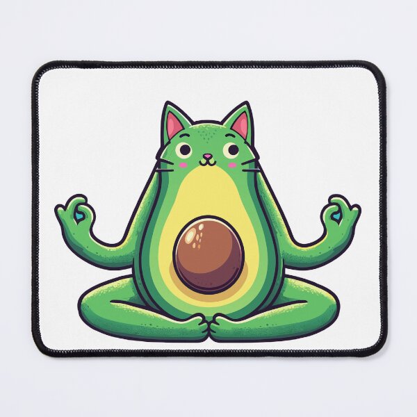 Item preview, Avocado Yoga Cat designed and sold by Designowner.