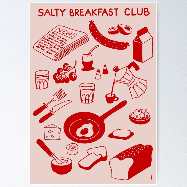 Item preview, Salty Breakfast Club - pink designed and sold by DidemOdemis.