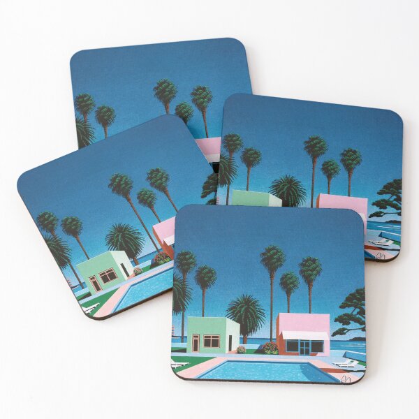 Item preview, Hiroshi Nagai city pop coastal vibes city vaporwave tokyo 80s 90s japanese pop art manga art designed and sold by Nicodemuss.