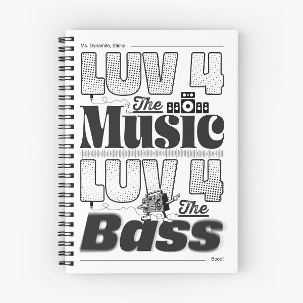 Item preview, Luv 4 the music Luv 4 the bass  designed and sold by Raving & Misbehaving Prints.