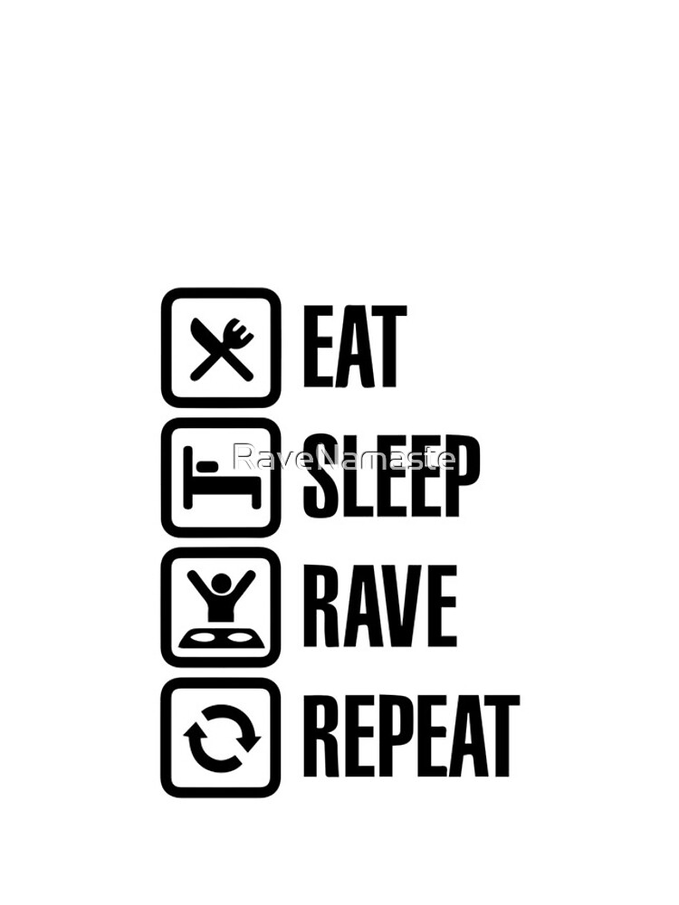 Thumbnail 4 of 4, iPhone Case, Eat, Sleep, Rave, Repeat designed and sold by RaveNamaste.