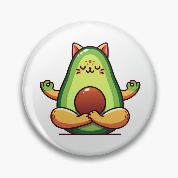 Item preview, Avocado Yoga Cat designed and sold by Designowner.