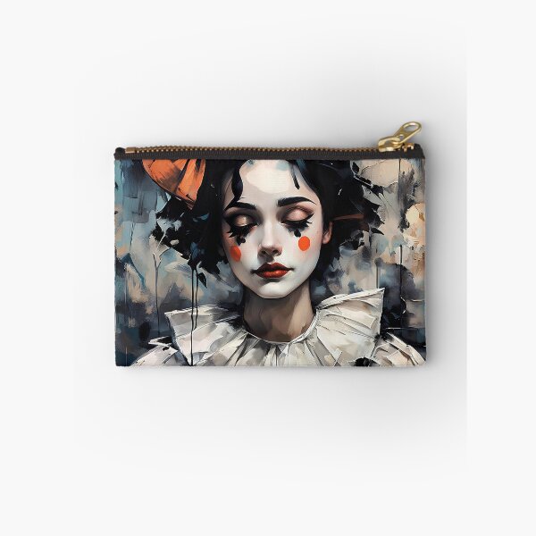 Item preview, Oil painting of a woman with clown makeup designed and sold by PixelCraftDSG.