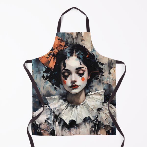 Item preview, Oil painting of a woman with clown makeup designed and sold by PixelCraftDSG.