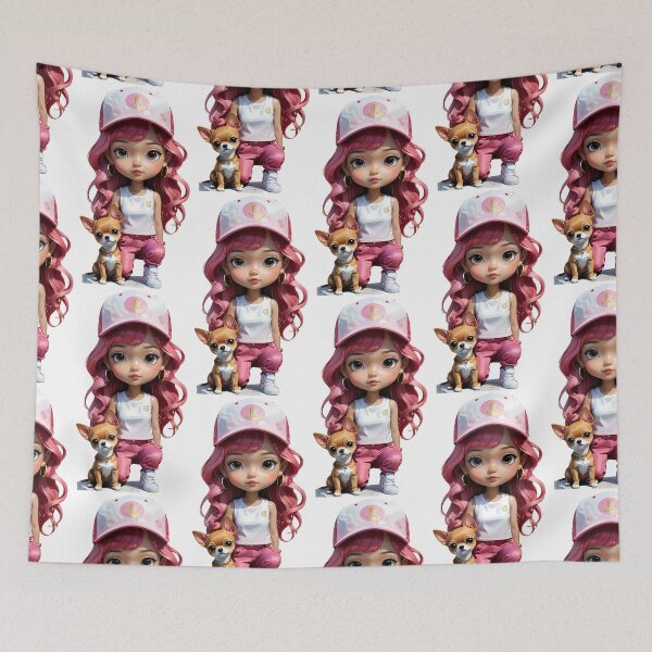 Item preview, Menina do Cabelo Rosa designed and sold by CharmiA Fox.