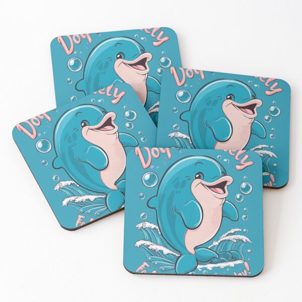 Artikelvorschau, Fröhlicher blauer Delphin - „Feeling Fin-Tastic“ Wasserblasen- und Wellen-Design entworfen und verkauft von DesigntshirtWB.