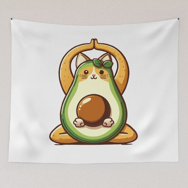 Item preview, Avocado Yoga Cat designed and sold by Designowner.