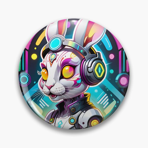 Item preview, Cool Cyberpunk Cyborg Rabbit designed and sold by TheArtOfPat.