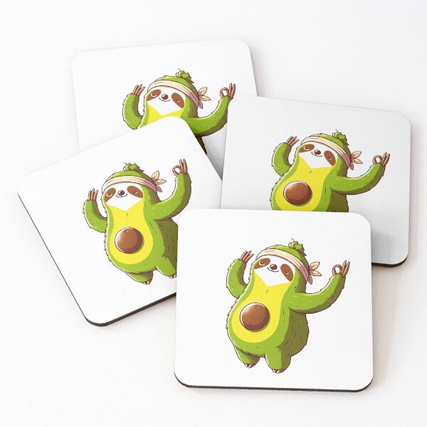 Item preview, Avocado Yoga Sloth designed and sold by Designowner.