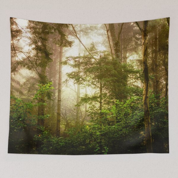 Item preview, Peace and tranquillity in a foggy wood by heidiannemorris © designed and sold by FOLK ART FUSION by heidiannemorris.