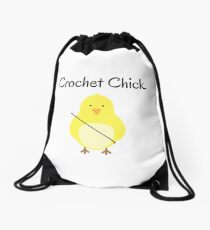 Crochet Chick Drawstring Bag
