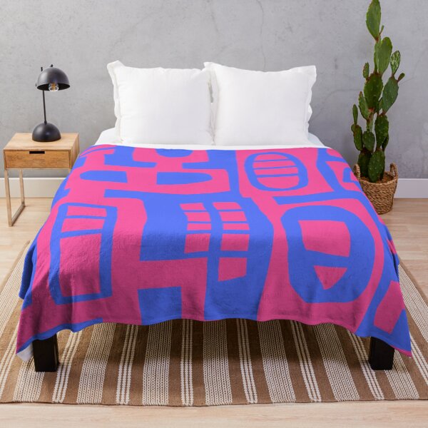 Item preview, Iconic Modern Geometric Papercut Pattern in Blue and Pink designed and sold by Deutschic.