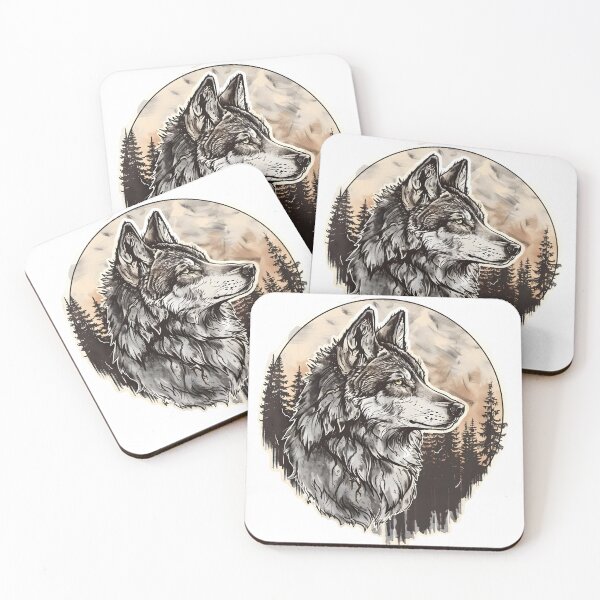 Item preview, ink style wolf designed and sold by marco2r.