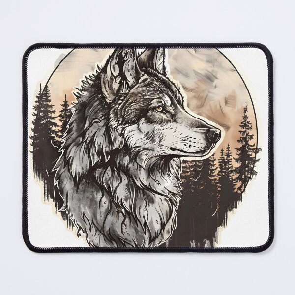 Item preview, ink style wolf designed and sold by marco2r.