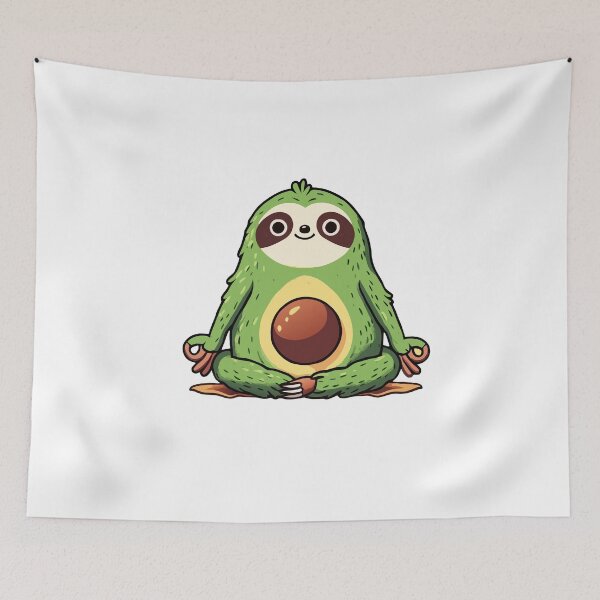 Item preview, Avocado Yoga Sloth designed and sold by Designowner.
