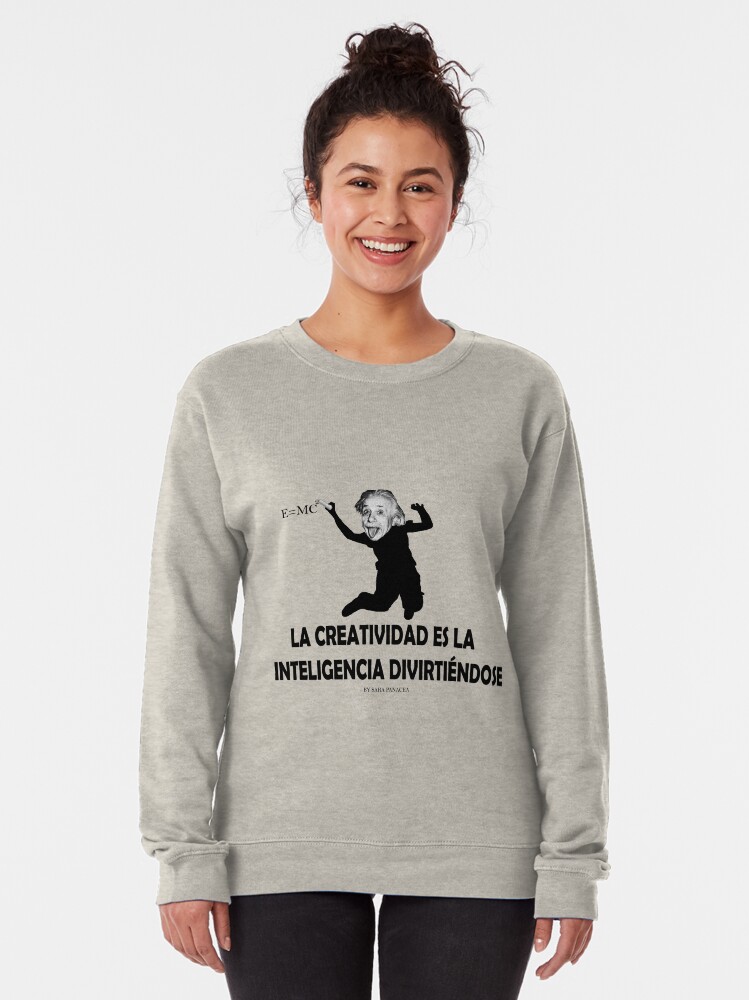 Vista alternativa de Sudadera sin capucha EINSTEIN: LA CREATIVIDAD ES LA INTELIGENCIA DIVIRTIENDOSE
