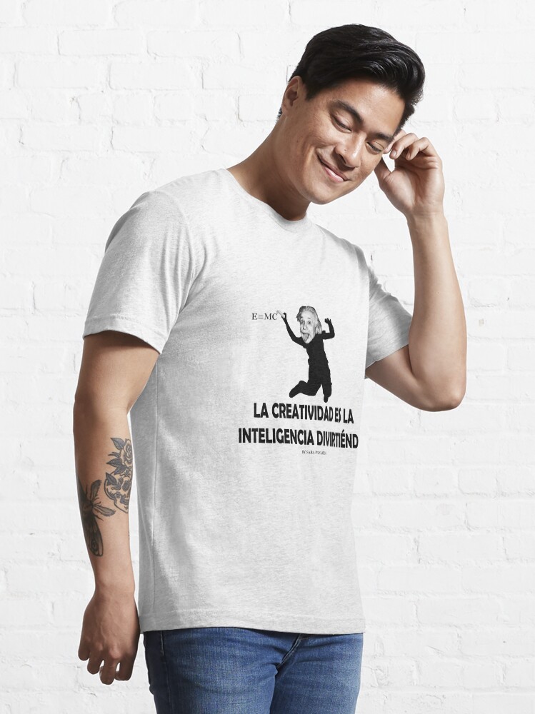 Vista alternativa de Camiseta esencial EINSTEIN: LA CREATIVIDAD ES LA INTELIGENCIA DIVIRTIENDOSE