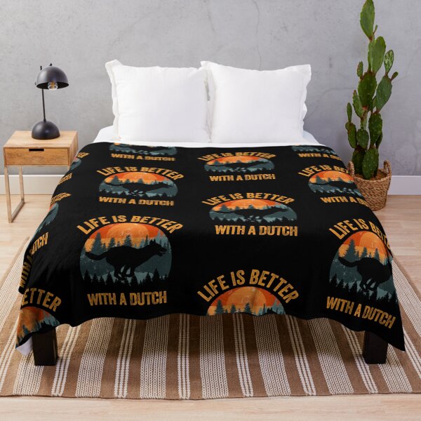 Item preview, Life Is Better With Dutch Shepherd Vintage Sunset Dog Gift designed and sold by Guarddogdrive.