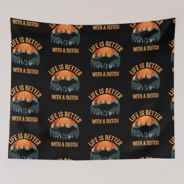 Item preview, Life Is Better With Dutch Shepherd Vintage Sunset Dog Gift  designed and sold by Guarddogdrive.