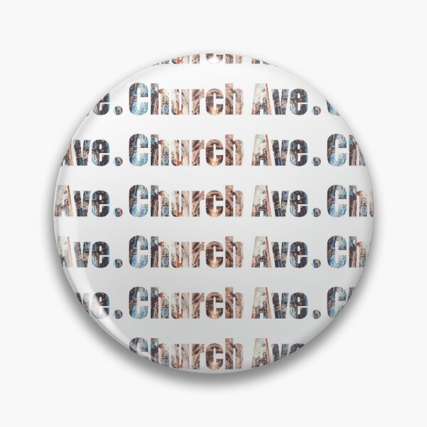 Item preview, Church Avenue Street Name with indoor church ceiling background designed and sold by TheMugDirectory.