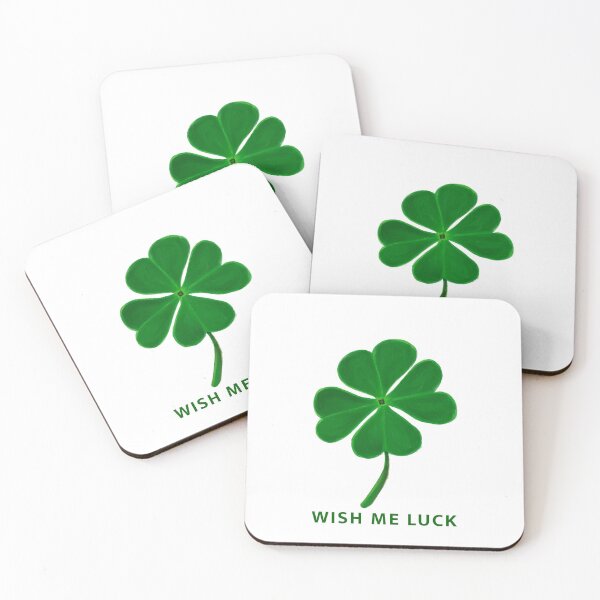 Item preview, Wish Me Luck - Four Leaf Clover designed and sold by ArtByHedwyn.