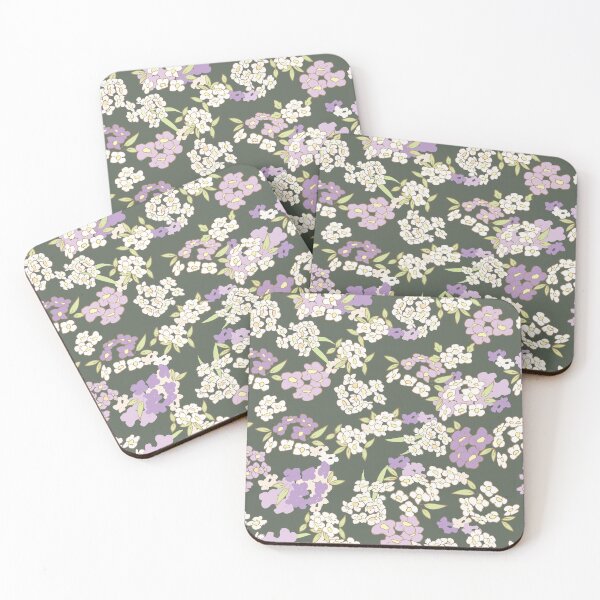 Item preview, Lavender Haze Alyssum on Vintage Green designed and sold by MissyWildflower.