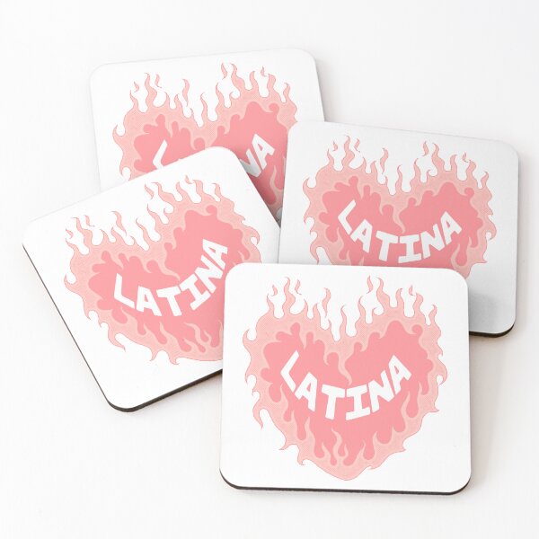 Item preview, Pink Flaming Heart Latina designed and sold by ShopCristabela.