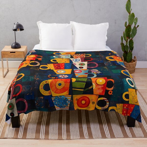 Item preview, Coffee Cup Art Wonderland Dynamic - Avant Garde Abstract Bright Patterns on Deep Canvas designed and sold by OlfactoART Studio.