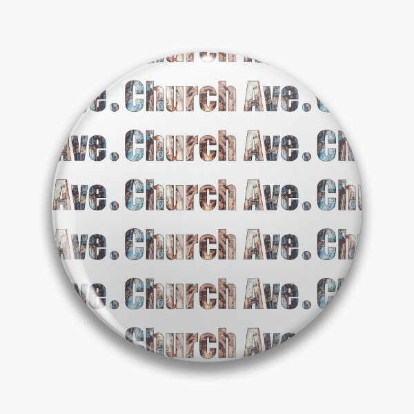 Item preview, Church Avenue Street Name with outline indoor church ceiling background designed and sold by TheMugDirectory.