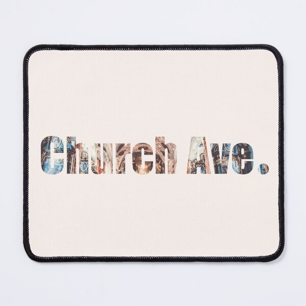 Item preview, Church Avenue Street Name with indoor church ceiling background designed and sold by TheMugDirectory.