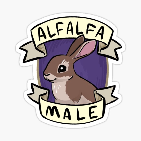 Rabbit Badge - Alfalfa Male Sticker