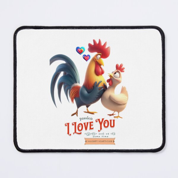 Item preview, I love you. A rooster and a hen in love. designed and sold by I-love-music.