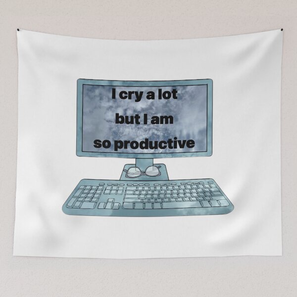Item preview, I cry a lot but I am so productive  designed and sold by Artistkhg.