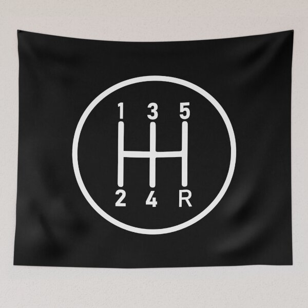 Item preview, 5 Speed Manual Transmission Logo 2 (White) designed and sold by 718Raindeer.