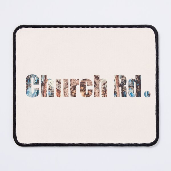 Item preview, Church Road Street Name with indoor church ceiling background designed and sold by TheMugDirectory.