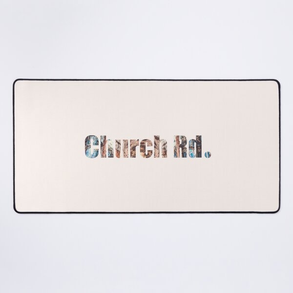 Item preview, Church Road Street Name with indoor church ceiling background designed and sold by TheMugDirectory.