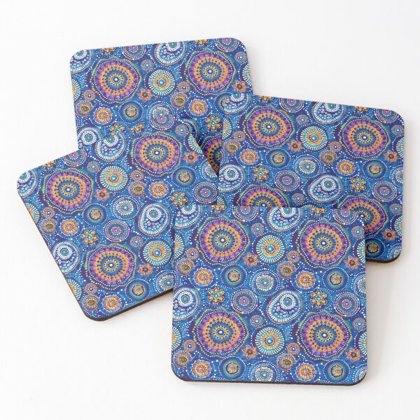 Item preview, Indian hippy bandhini style blue designed and sold by SmarterThingz.