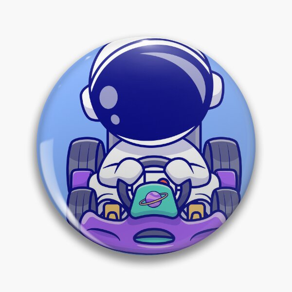 Item preview, Adorable Astronaut in Go-Kart: Cartoon Vector Icon designed and sold by hjian8219.